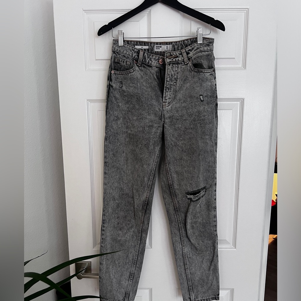 Grey denim jeans